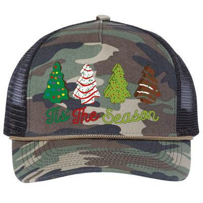 Funny Tis The Season Christmas Tree Cakes Debbie Xmas Gifts Retro Rope Trucker Hat Cap