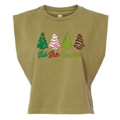 Funny Tis The Season Christmas Tree Cakes Debbie Xmas Gifts Garment-Dyed Women's Muscle Tee