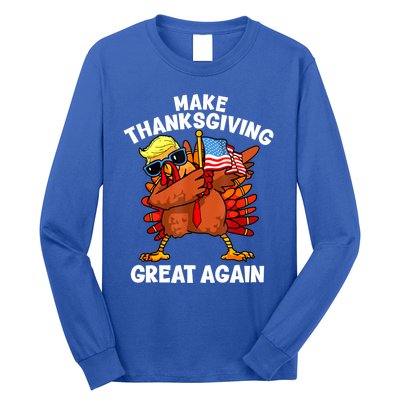 Funny Trump Turkey Make Thanksgiving Great Again Trump 2024 Long Sleeve Shirt