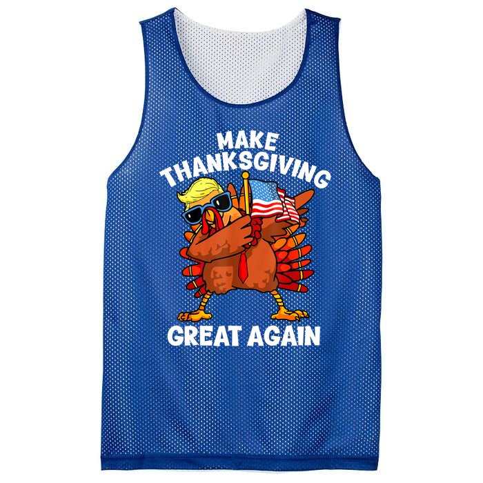 Funny Trump Turkey Make Thanksgiving Great Again Trump 2024 Mesh Reversible Basketball Jersey Tank