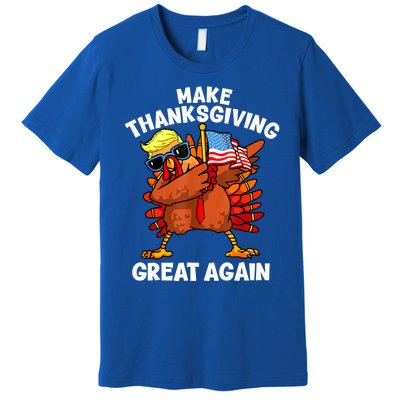 Funny Trump Turkey Make Thanksgiving Great Again Trump 2024 Premium T-Shirt