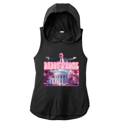 Funny Trump Take America Back DaddyS Home Trump Pink 2024 Great Gift Ladies PosiCharge Tri-Blend Wicking Draft Hoodie Tank