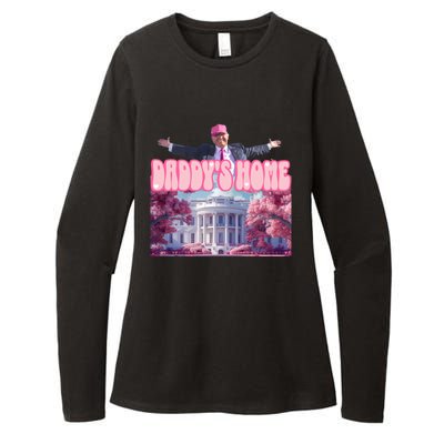 Funny Trump Take America Back DaddyS Home Trump Pink 2024 Great Gift Womens CVC Long Sleeve Shirt