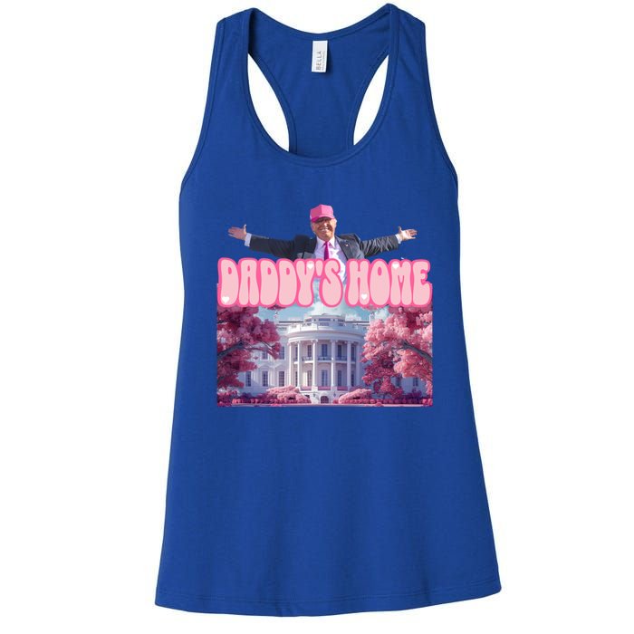 Funny Trump Take America Back DaddyS Home Trump Pink 2024 Great Gift Women's Racerback Tank