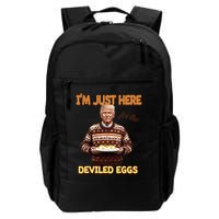 Funny Trump Thanksgiving IM Just Here For The Deviled Eggs Backpack