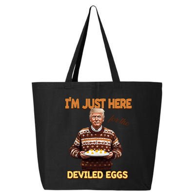 Funny Trump Thanksgiving IM Just Here For The Deviled Eggs 25L Jumbo Tote