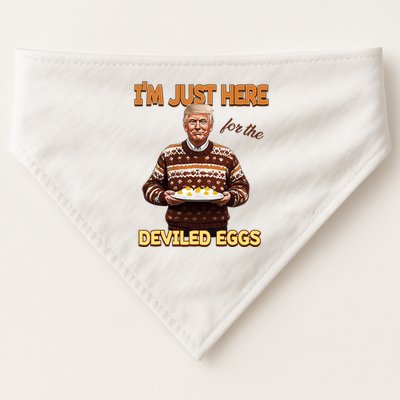 Funny Trump Thanksgiving IM Just Here For The Deviled Eggs USA-Made Doggie Bandana