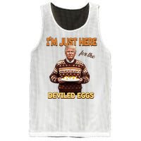 Funny Trump Thanksgiving IM Just Here For The Deviled Eggs Mesh Reversible Basketball Jersey Tank