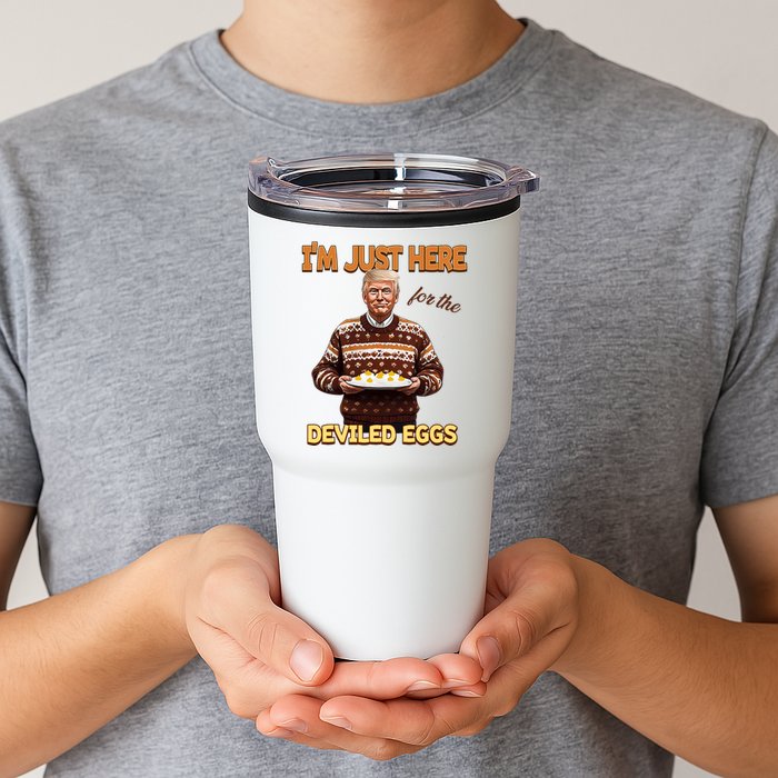 Funny Trump Thanksgiving IM Just Here For The Deviled Eggs Tumbler
