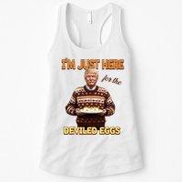 Funny Trump Thanksgiving IM Just Here For The Deviled Eggs Womens Tank Top