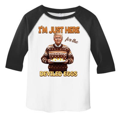 Funny Trump Thanksgiving IM Just Here For The Deviled Eggs Toddler Fine Jersey T-Shirt