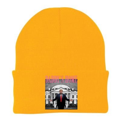 Funny Trump Take America Back DaddyS Home Trump Pink 2024 Knit Cap Winter Beanie