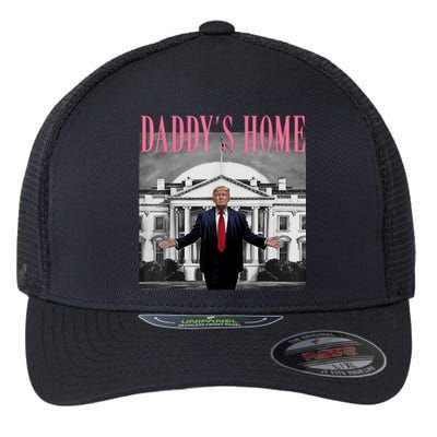 Funny Trump Take America Back DaddyS Home Trump Pink 2024 Flexfit Unipanel Trucker Cap