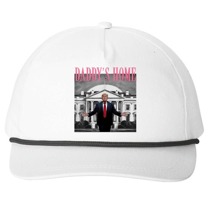 Funny Trump Take America Back DaddyS Home Trump Pink 2024 Snapback Five-Panel Rope Hat