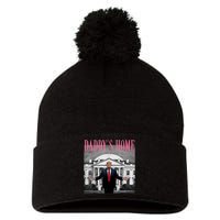 Funny Trump Take America Back DaddyS Home Trump Pink 2024 Pom Pom 12in Knit Beanie