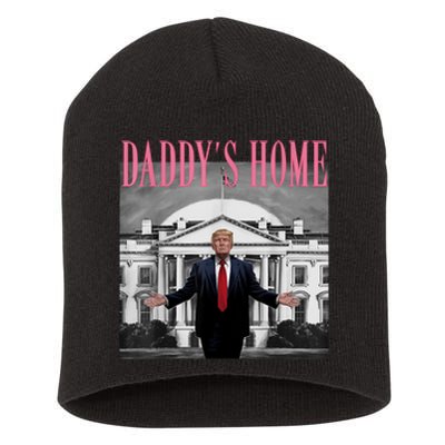 Funny Trump Take America Back DaddyS Home Trump Pink 2024 Short Acrylic Beanie