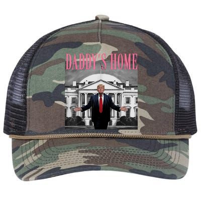 Funny Trump Take America Back DaddyS Home Trump Pink 2024 Retro Rope Trucker Hat Cap