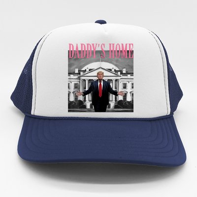 Funny Trump Take America Back DaddyS Home Trump Pink 2024 Trucker Hat