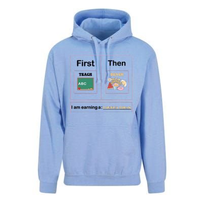 First Teach Then Beach First We Teach Then We Beach Unisex Surf Hoodie