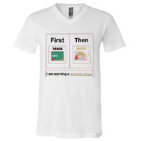 First Teach Then Beach First We Teach Then We Beach V-Neck T-Shirt