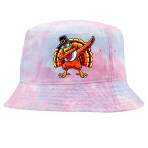 Funny Thanksgiving Turkey Pilgrim Hat Tie-Dyed Bucket Hat