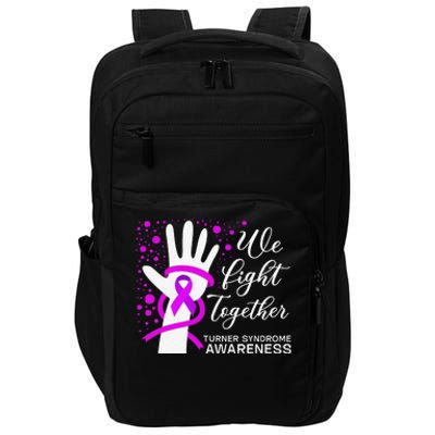 Fight Together Turner Syndrome Warrior Awareness Hand Ribbon Impact Tech Backpack