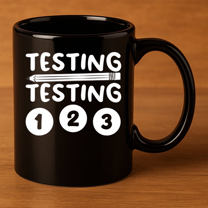 Funny Teacher Testing Design For Wo Testing Teacher 11oz C Handle Ceramic Mug