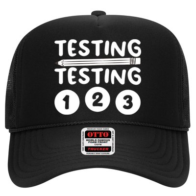 Funny Teacher Testing Design For Wo Testing Teacher Trucker Hat