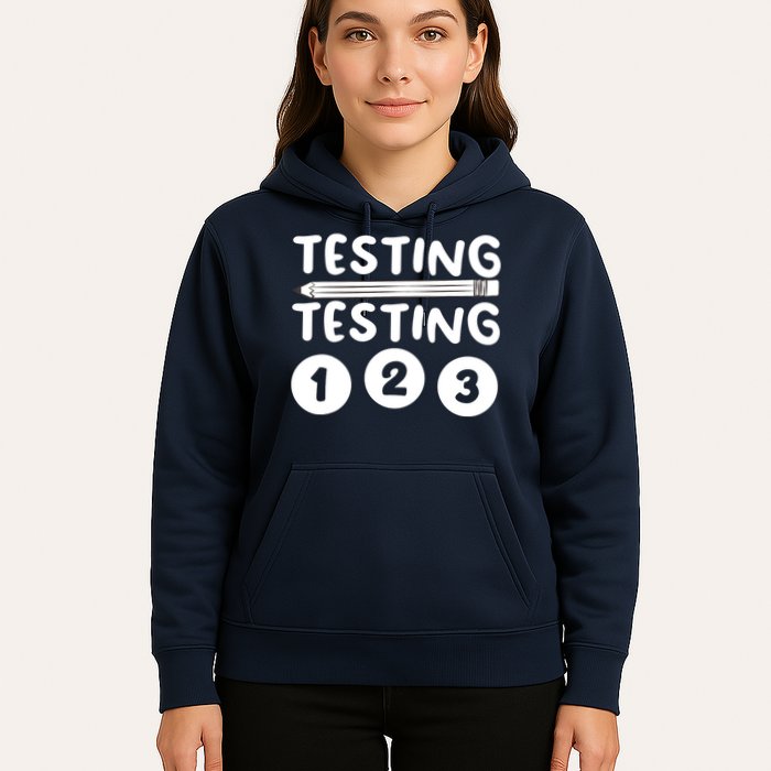Funny Teacher Testing Design For Wo Testing Teacher Hoodie