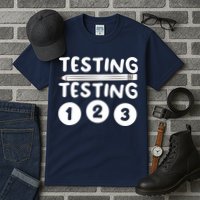 Funny Teacher Testing Design For Wo Testing Teacher Tall T-Shirt