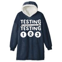 Funny Teacher Testing Design For Wo Testing Teacher Hooded Wearable Blanket