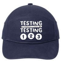 Funny Teacher Testing Design For Wo Testing Teacher 7-Panel Snapback Hat