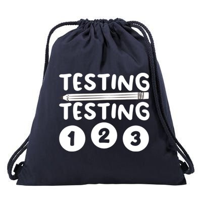 Funny Teacher Testing Design For Wo Testing Teacher Drawstring Bag