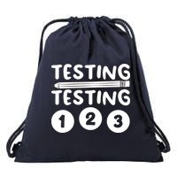 Funny Teacher Testing Design For Wo Testing Teacher Drawstring Bag