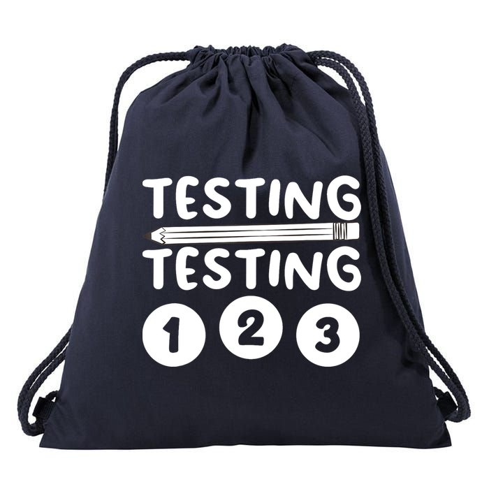 Funny Teacher Testing Design For Wo Testing Teacher Drawstring Bag