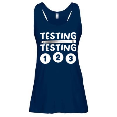 Funny Teacher Testing Design For Wo Testing Teacher Ladies Essential Flowy Tank