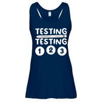Funny Teacher Testing Design For Wo Testing Teacher Ladies Essential Flowy Tank