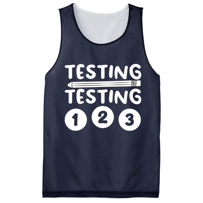 Funny Teacher Testing Design For Wo Testing Teacher Mesh Reversible Basketball Jersey Tank