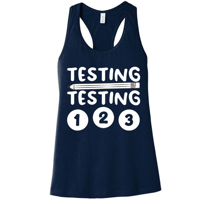 Funny Teacher Testing Design For Wo Testing Teacher Womens Tank Top