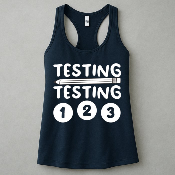 Funny Teacher Testing Design For Wo Testing Teacher Womens Tank Top