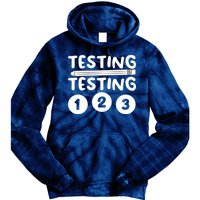 Funny Teacher Testing Design For Wo Testing Teacher Tie Dye Hoodie