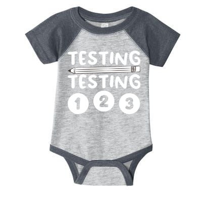 Funny Teacher Testing Design For Wo Testing Teacher Infant Baby Jersey Bodysuit