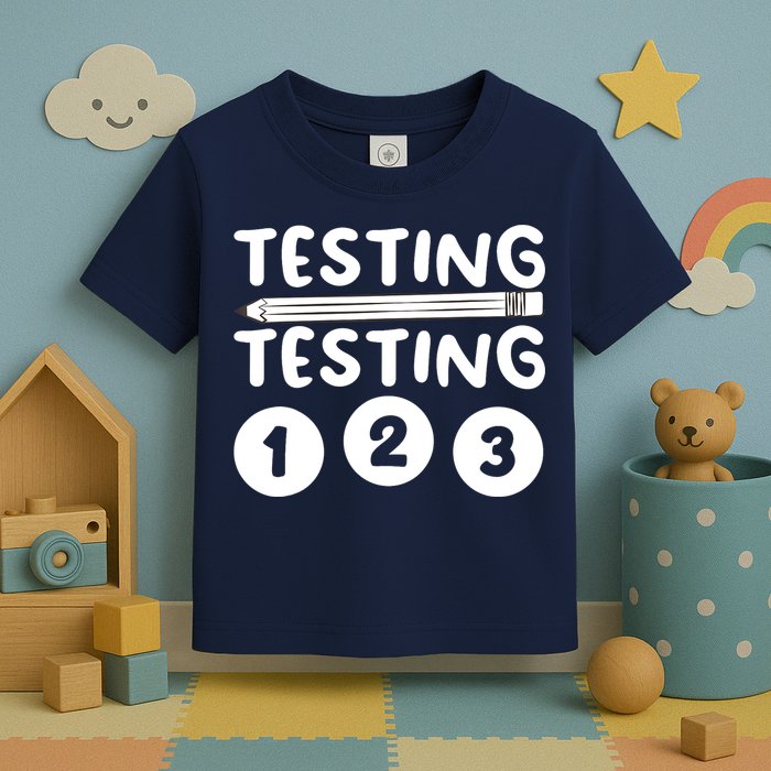 Funny Teacher Testing Design For Wo Testing Teacher Toddler T-Shirt