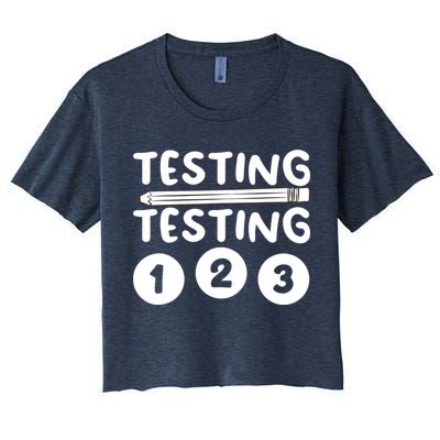Funny Teacher Testing Design For Wo Testing Teacher Crop Top