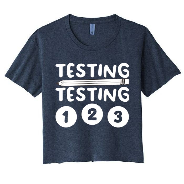 Funny Teacher Testing Design For Wo Testing Teacher Crop Top