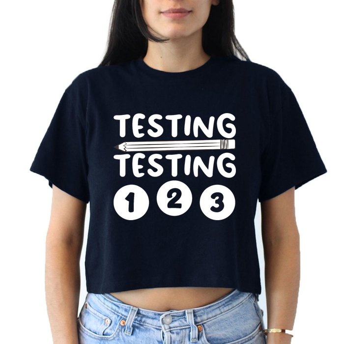 Funny Teacher Testing Design For Wo Testing Teacher Crop Top