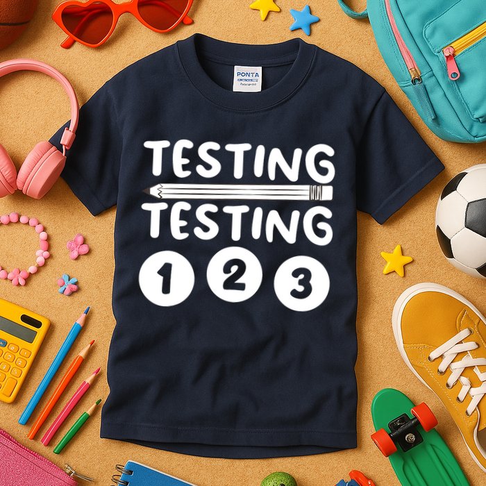 Funny Teacher Testing Design For Wo Testing Teacher Kids T-Shirt