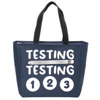 Funny Teacher Testing Design For Wo Testing Teacher Zip Tote Bag