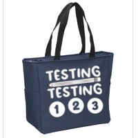 Funny Teacher Testing Design For Wo Testing Teacher Zip Tote Bag