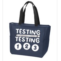 Funny Teacher Testing Design For Wo Testing Teacher Zip Tote Bag